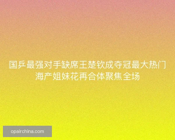 国乒最强对手缺席王楚钦成夺冠最大热门海产姐妹花再合体聚焦全场 国乒最强对手缺席王楚钦成夺冠最大热门海产姐妹花再合体聚焦全场